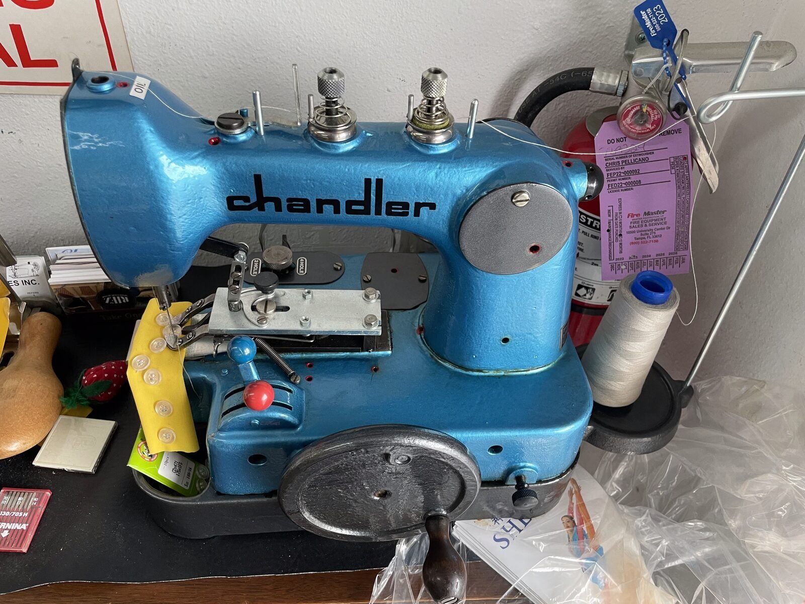 Chandler Buttonholer, Cleaned Up and Threaded