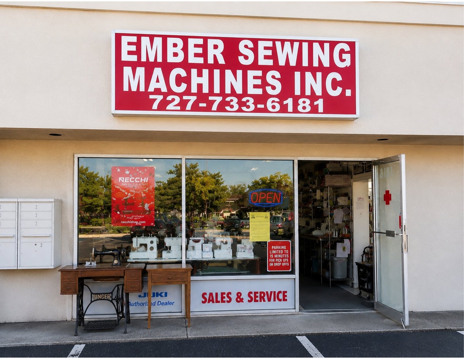 AAA Ember Sewing Machines storefront in Dunedin, FL